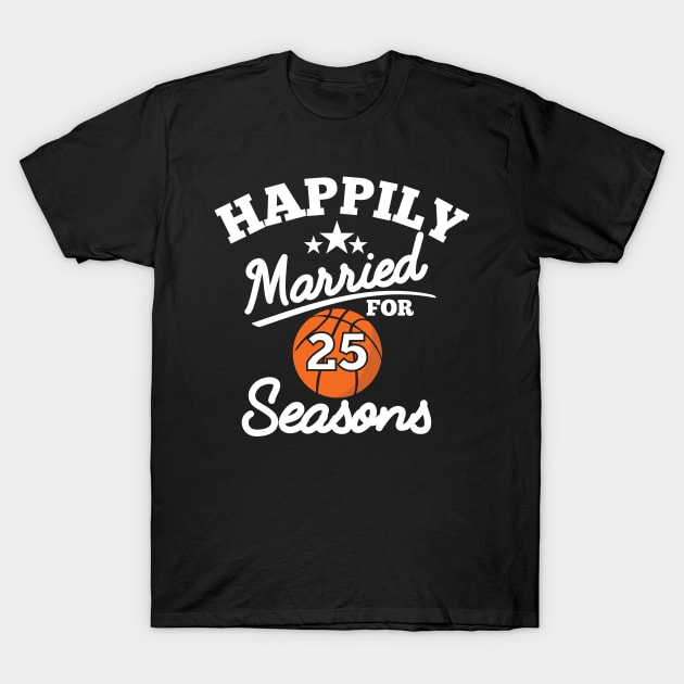 Happily married for 25 seasons, couple matching gift T-Shirt by RusticVintager